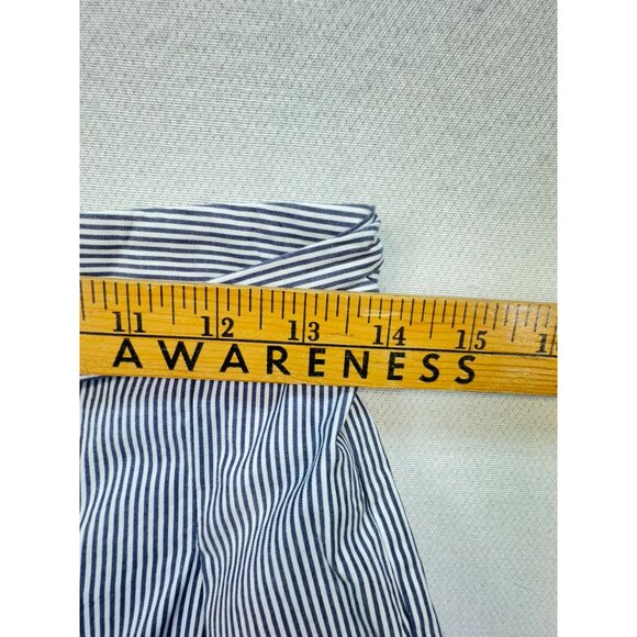 J. Crew Women's Casual Shorts Lightweight Summer Stripe Cotton Size 2 Blue White - Picture 8 of 12